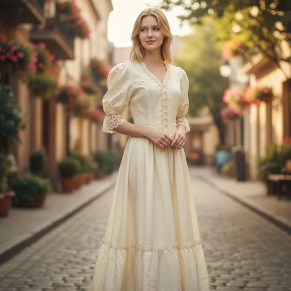 Gunne Sax | Dresses | Vintage Gunne Sax Satin Lace Dress | Poshmark